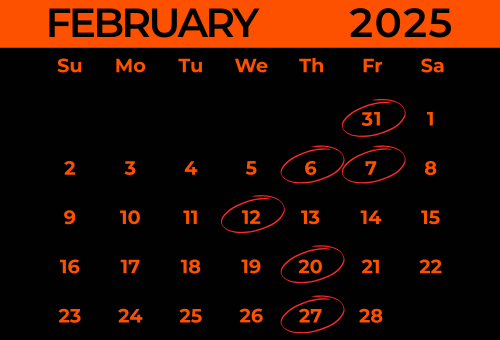 Find us in Feb