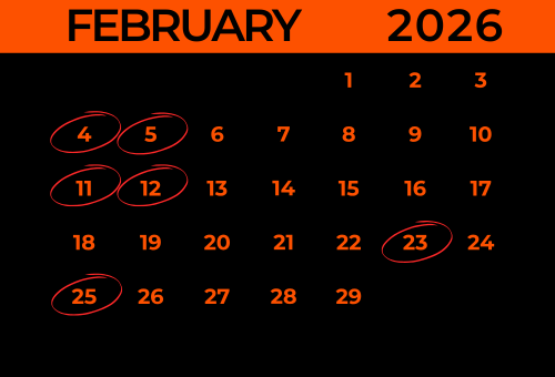 Find Us In February 2026