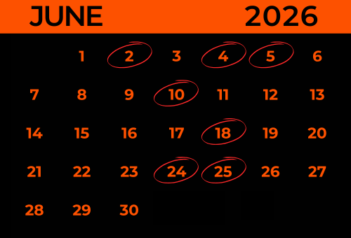 Find Us In June 2026